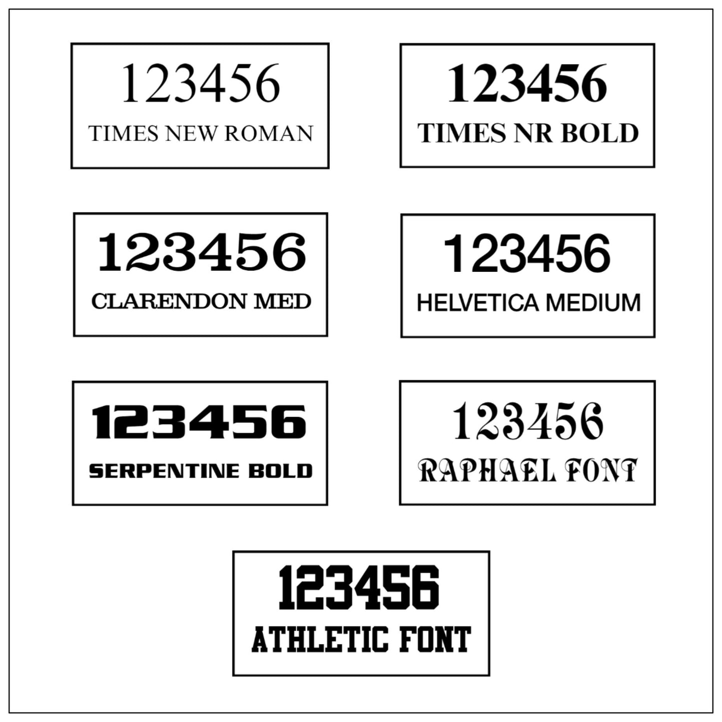 Address Stone - No Border: 2" Depth