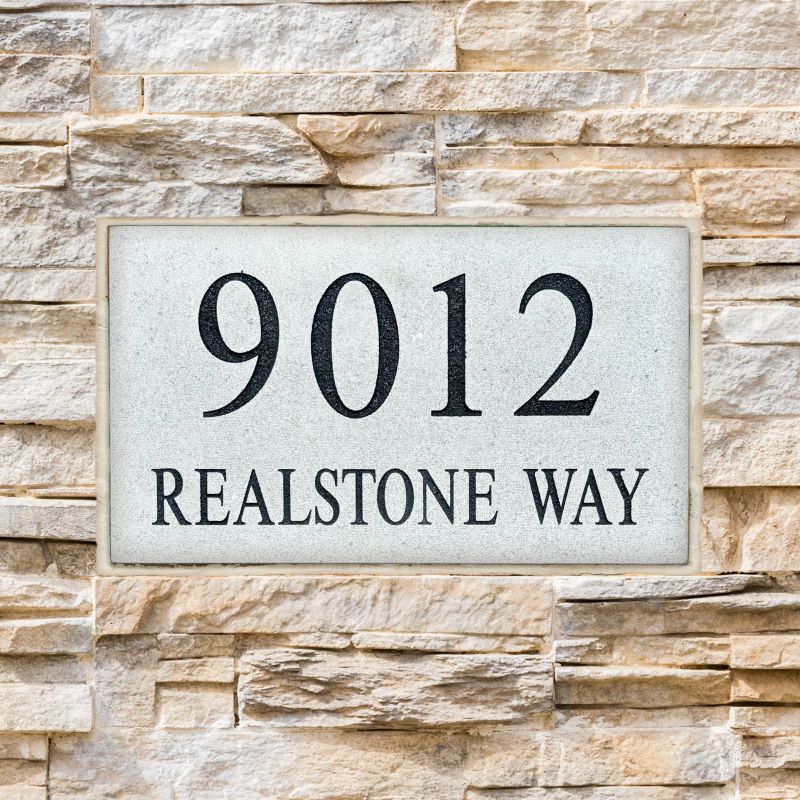 Address Stone - Street Name: 2" Depth