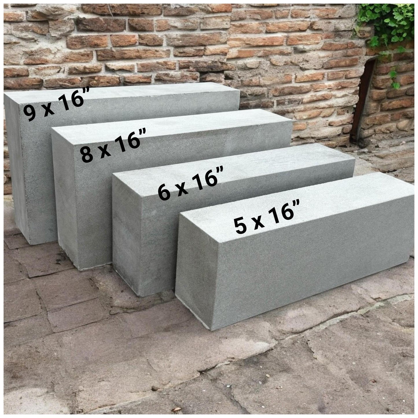 Address Stone - No Border: 3-5/8" Depth